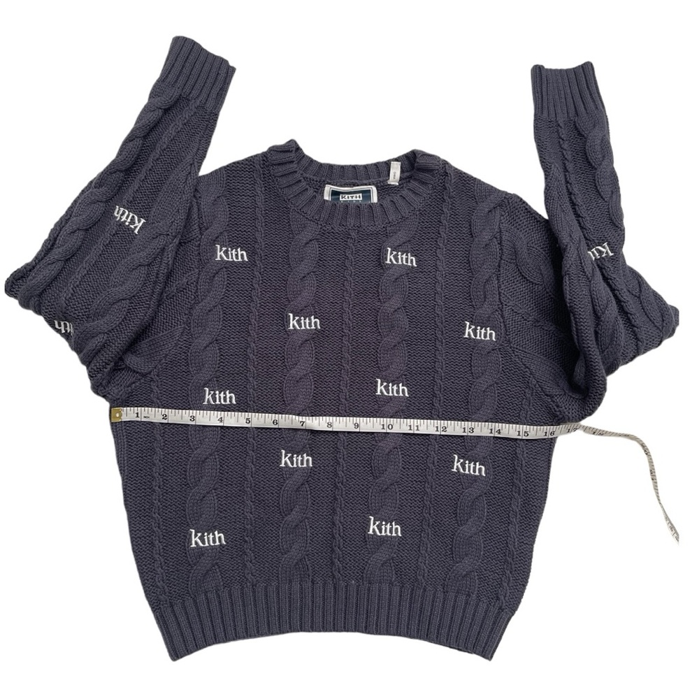 KITH KIDS CABLE KNIT‎ SWEATER NAVY - Picture 4 of 6